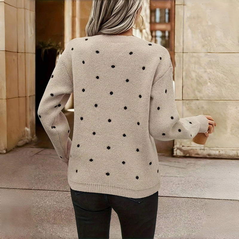 Stella - Stylish Polka Dot Knitwear Sweater for Women