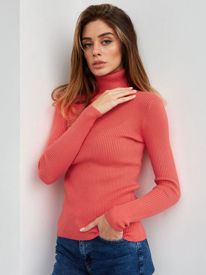 Women's Slim Fit Knitted Turtleneck Jumper | Ideal for Autumn/Winter