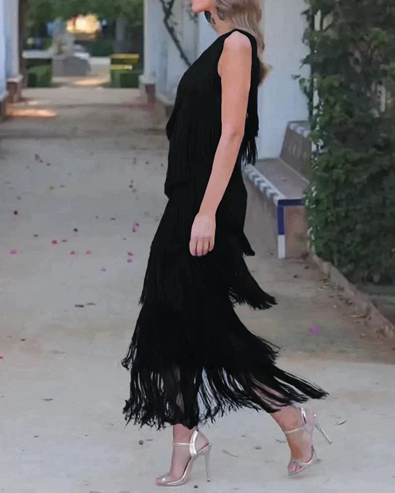 Emma - Boho Dress with Fringe for Women