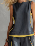Piper | Contrast-Trim Two-Piece Set