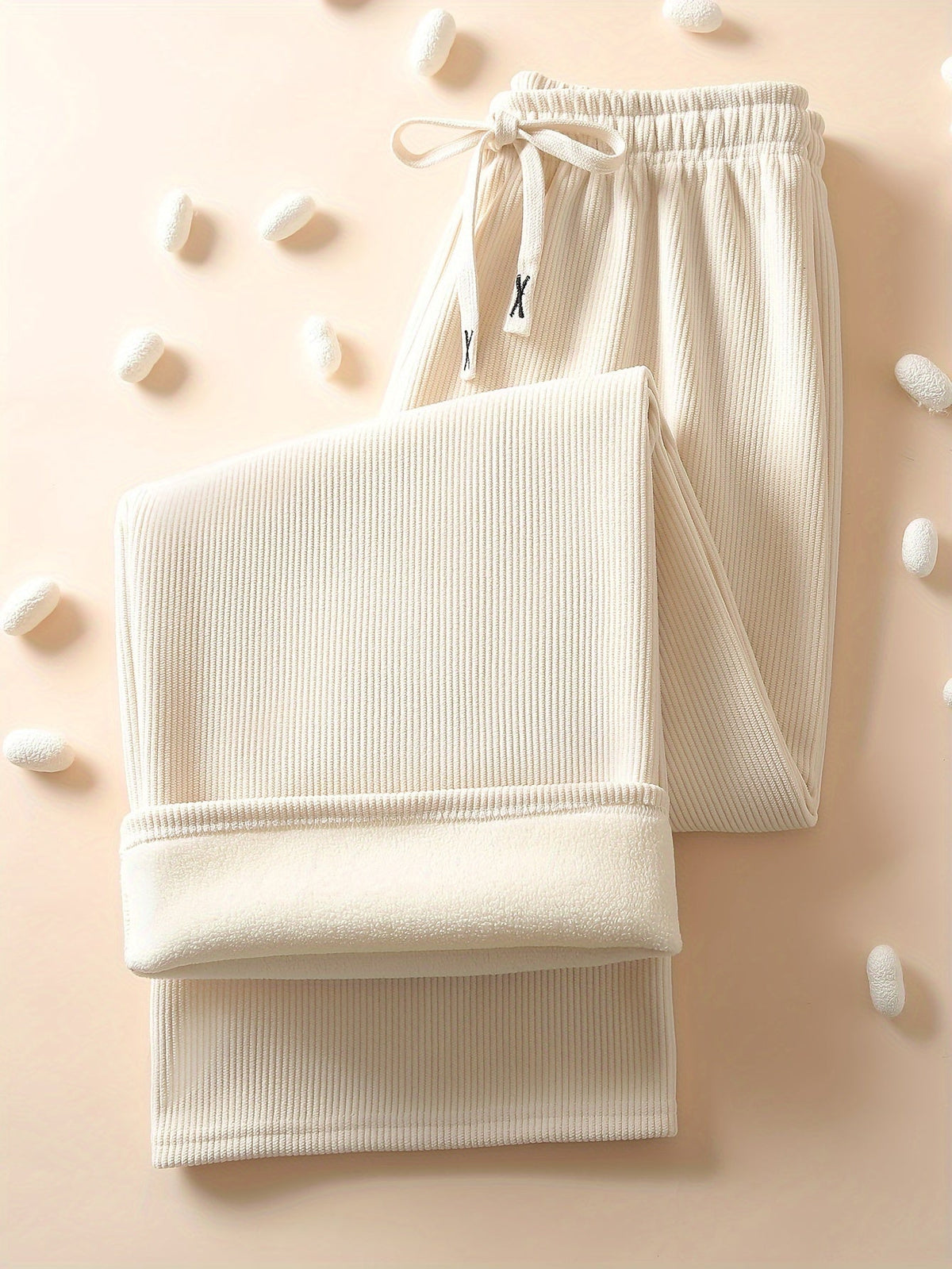 Lena | Fleece-Lined Wide-Leg Trousers