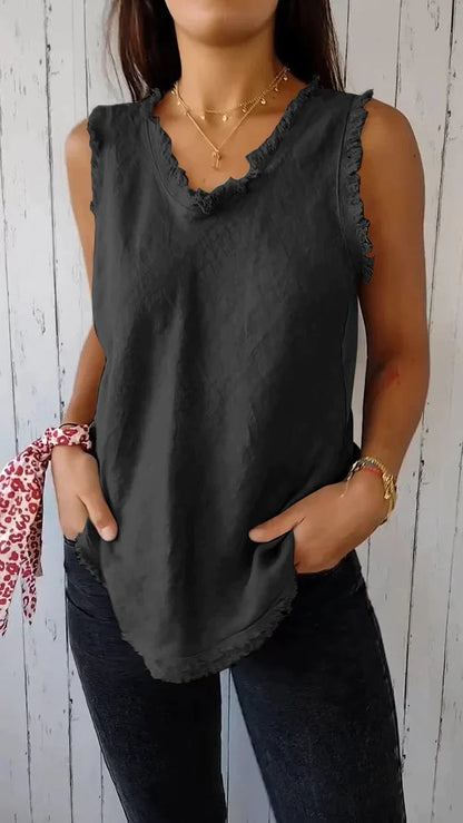 Brielle - Casual Sleeveless V-Neck Shirt for Women