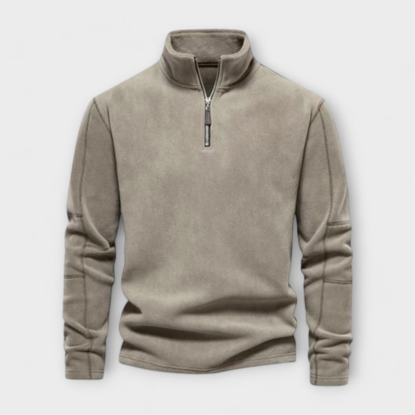 Men's Faded Stand Collar Jumper with Zipper | Ideal for Autumn/Winter