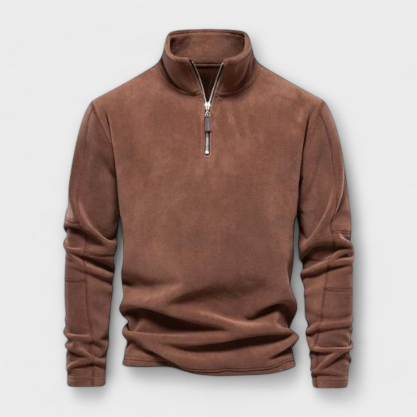 Men's Faded Stand Collar Jumper with Zipper | Ideal for Autumn/Winter