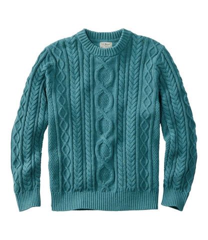 Men's Soft Round Neck Cable Knitted Jumper | Ideal for Autumn/Winter