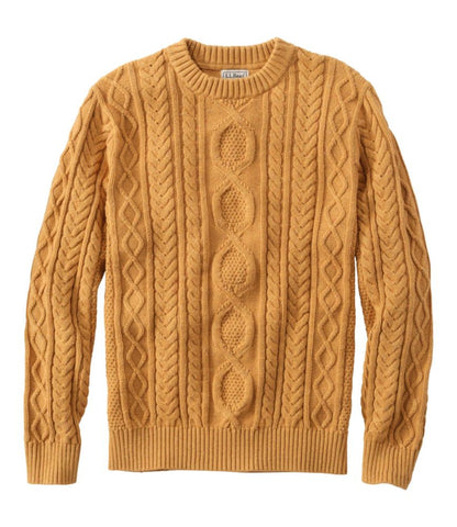 Men's Soft Round Neck Cable Knitted Jumper | Ideal for Autumn/Winter