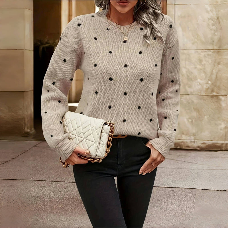 Stella - Stylish Polka Dot Knitwear Sweater for Women