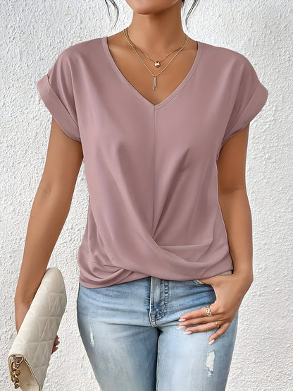 Berenice - Simple and Trendy V-Neck T-Shirt for Women