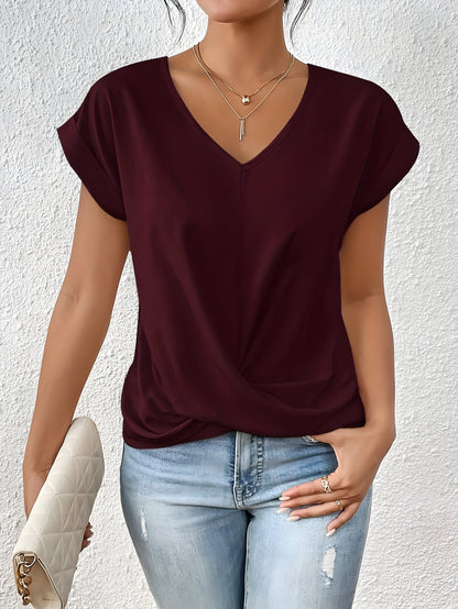 Berenice - Simple and Trendy V-Neck T-Shirt for Women