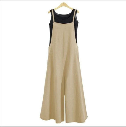 Women's Oversized Sleeveless Jumpsuit with Wide Leg Design | Ideal for Spring/Summer