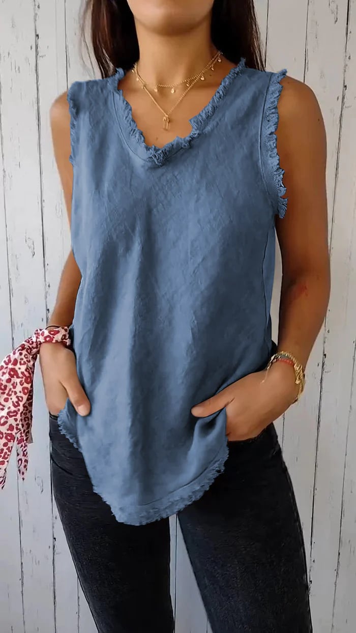 Brielle - Casual Sleeveless V-Neck Shirt for Women