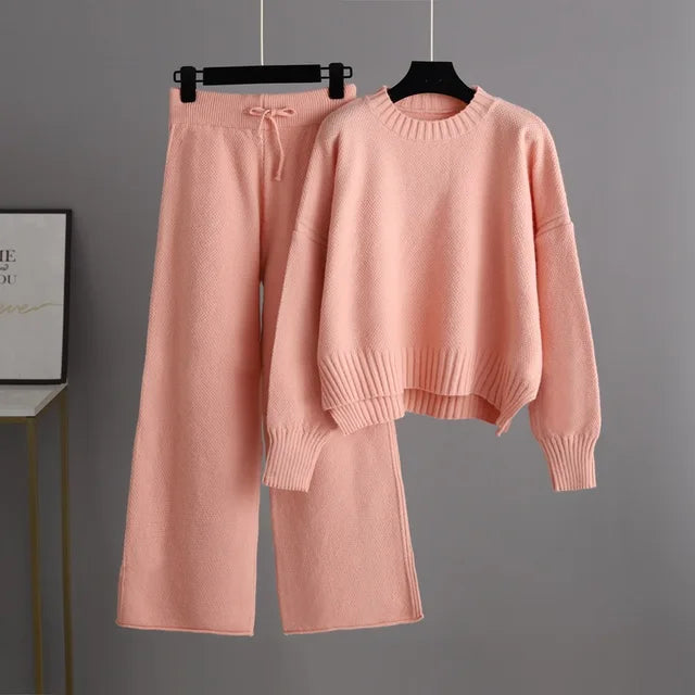 Scarlett - Cozy Oversized Sweater & Relaxed Knit Pants Set for Women