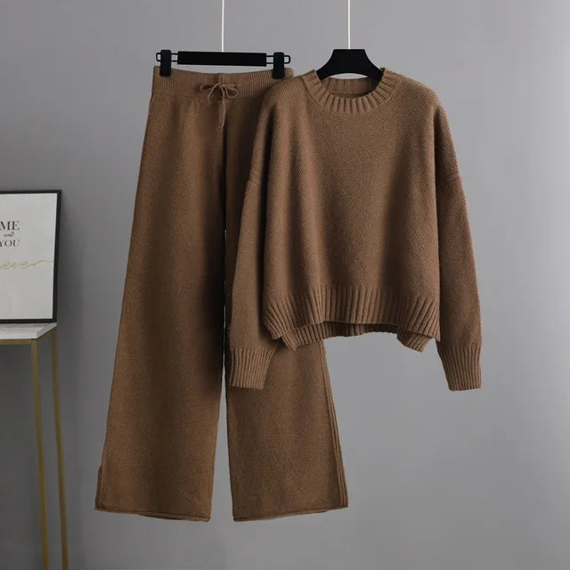 Scarlett - Cozy Oversized Sweater & Relaxed Knit Pants Set for Women