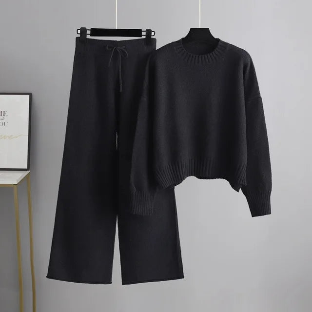 Scarlett - Cozy Oversized Sweater & Relaxed Knit Pants Set for Women