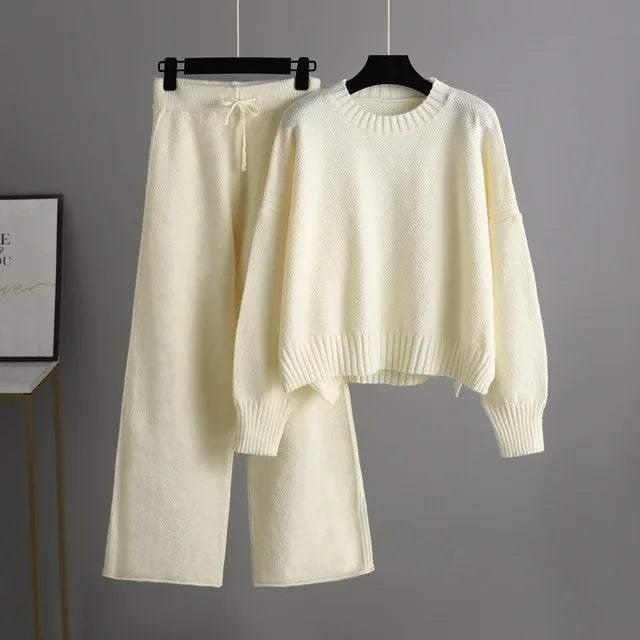 Scarlett - Cozy Oversized Sweater & Relaxed Knit Pants Set for Women