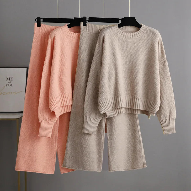 Scarlett - Cozy Oversized Sweater & Relaxed Knit Pants Set for Women