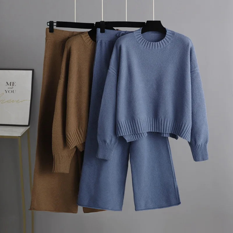 Scarlett - Cozy Oversized Sweater & Relaxed Knit Pants Set for Women