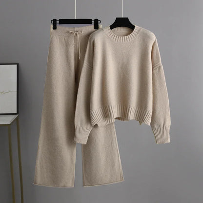 Scarlett - Cozy Oversized Sweater & Relaxed Knit Pants Set for Women