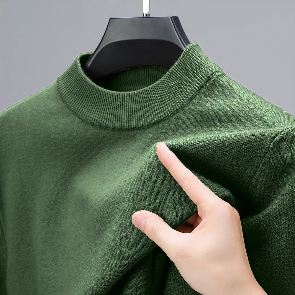 Men's Casual Plain Color Round Neck Knit Jumper | Ideal for Autumn/Winter