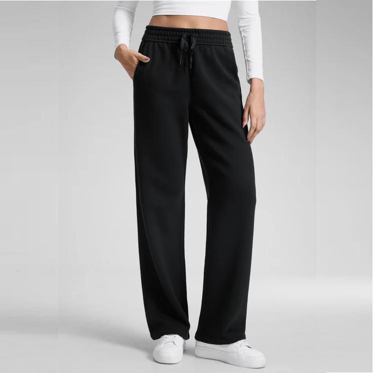 Ruth | Drawstring Wide-Leg Lounge Pants, Brushed Knit Trousers