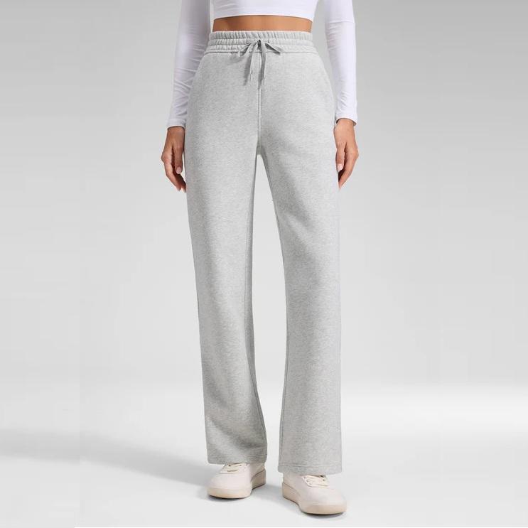 Ruth | Drawstring Wide-Leg Lounge Pants, Brushed Knit Trousers