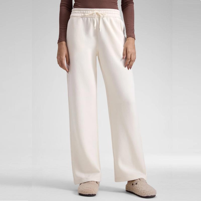 Ruth | Drawstring Wide-Leg Lounge Pants, Brushed Knit Trousers