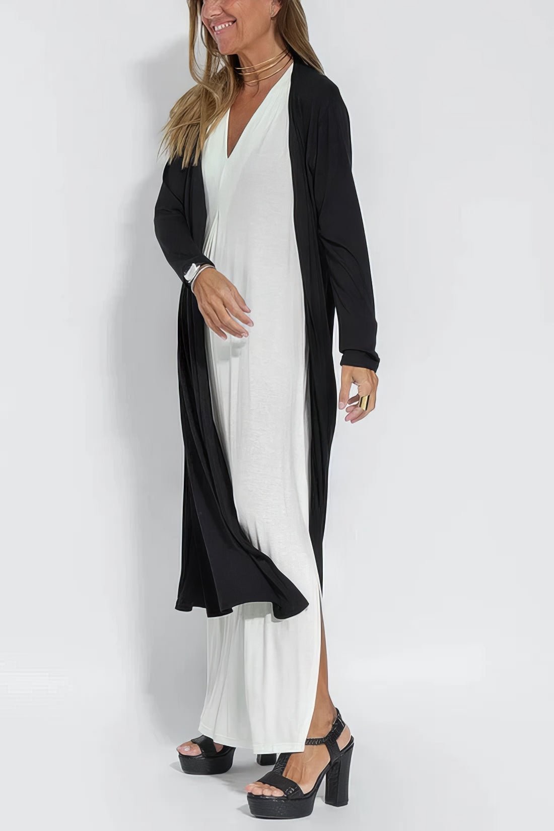 Faith - Stylish Dress Paired with a Matching Cardigan for Women