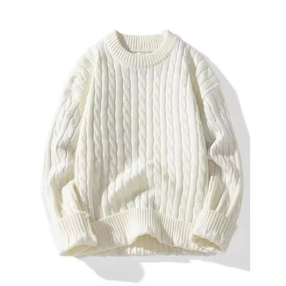 Men's Warm Crew Neck Cable Knitted Jumper | Ideal for Autumn/Winter