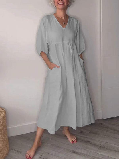 Beatrice - Comfortable and Trendy V-Neck Midi Dress for women