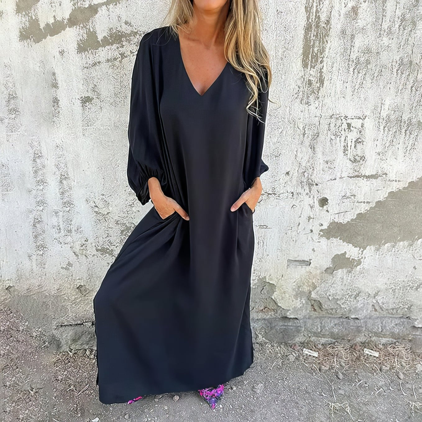 Cristina - Chic and Comfortable Boho Dress with Pockets for Women