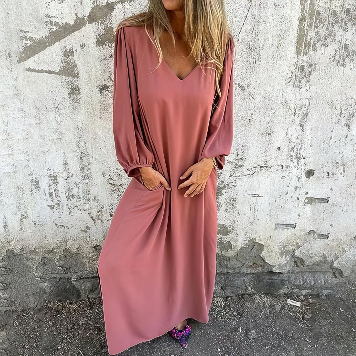 Cristina - Chic and Comfortable Boho Dress with Pockets for Women