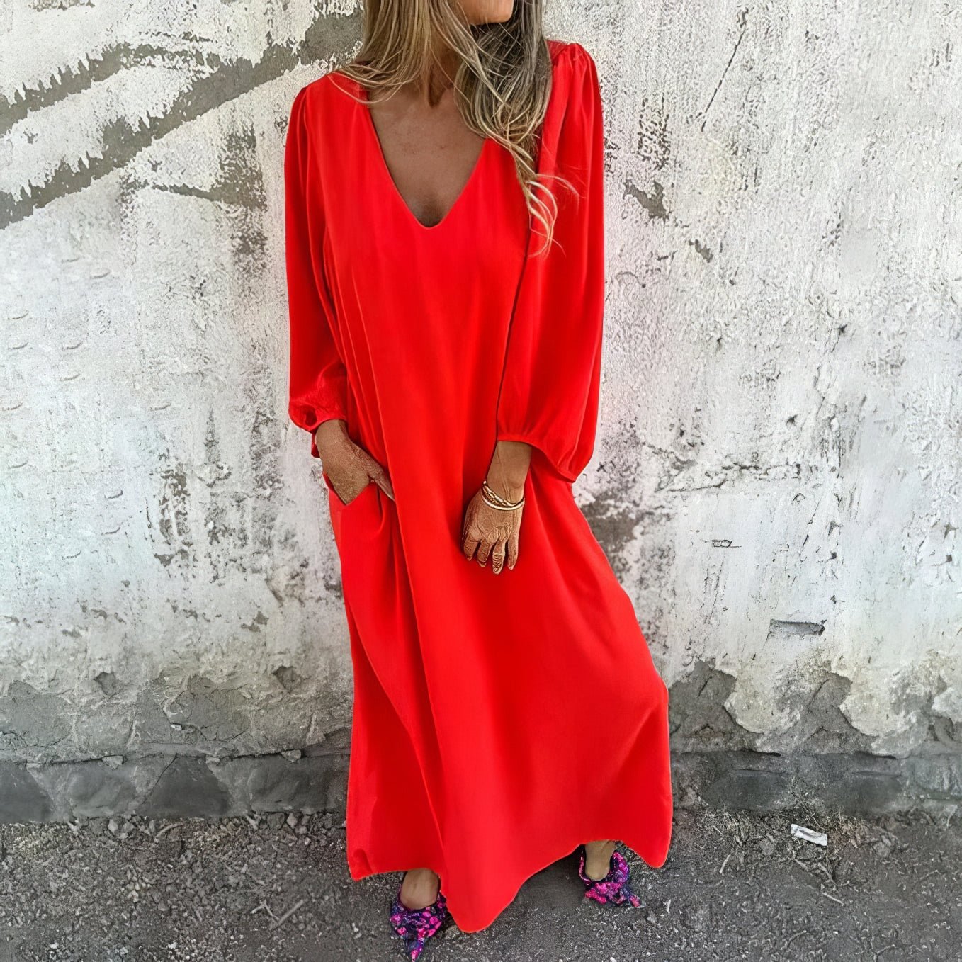 Cristina - Chic and Comfortable Boho Dress with Pockets for Women