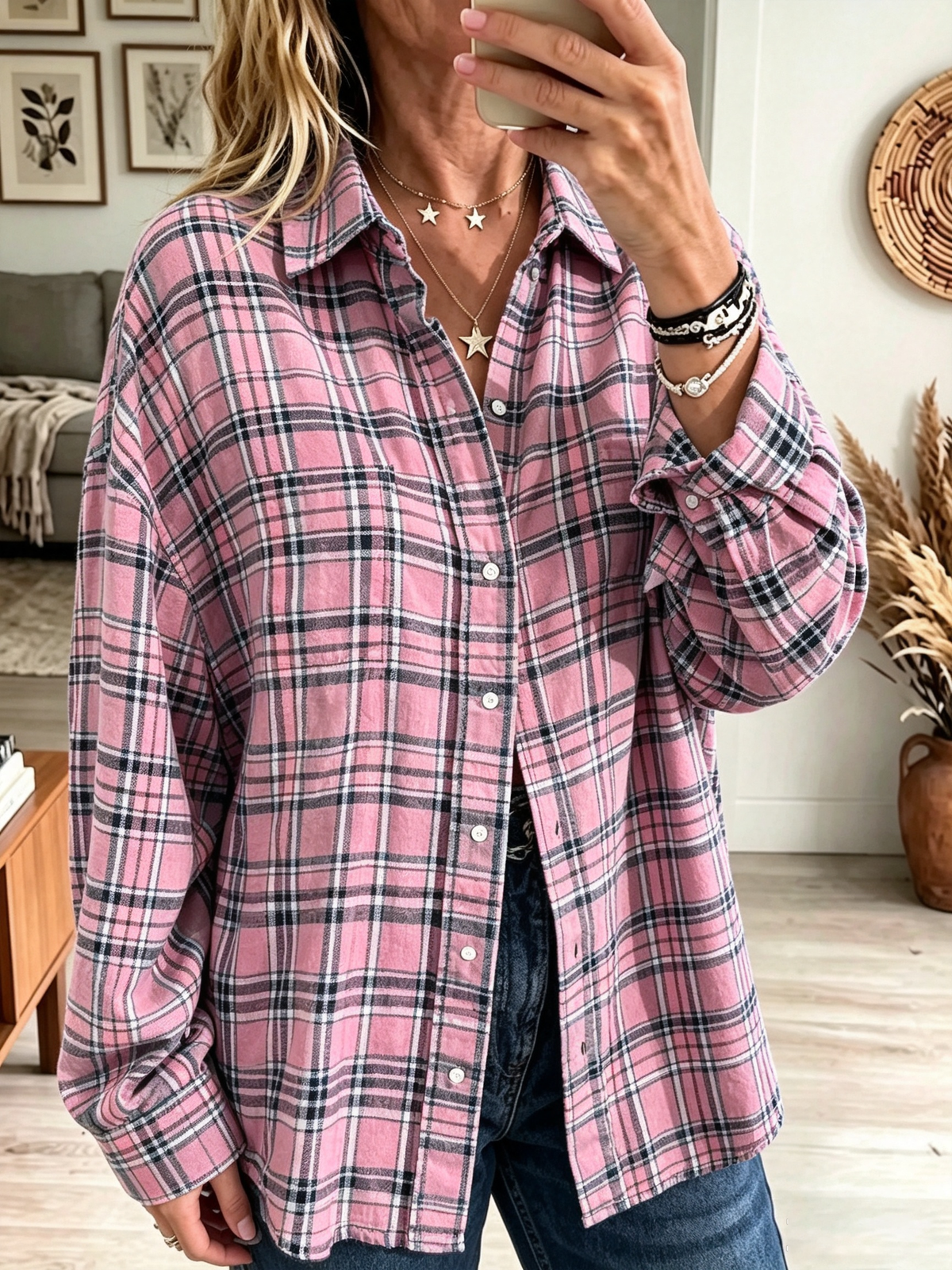 Maren | Women's Oversized Brushed Cotton Flannel Shirt