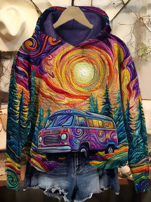 Lavina - Vintage Road Trip Hoodie for Women