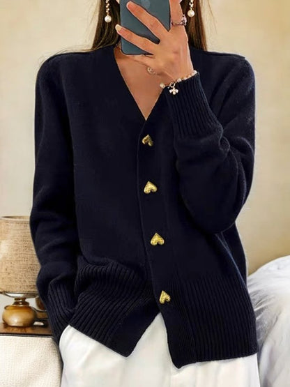 Darby - Cozy And Stylish Solid Wool Cardigan For Women