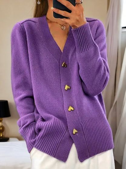 Darby - Cozy And Stylish Solid Wool Cardigan For Women