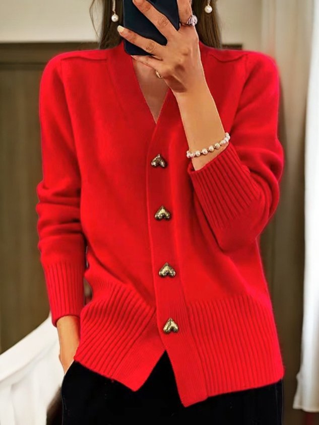 Darby - Cozy And Stylish Solid Wool Cardigan For Women