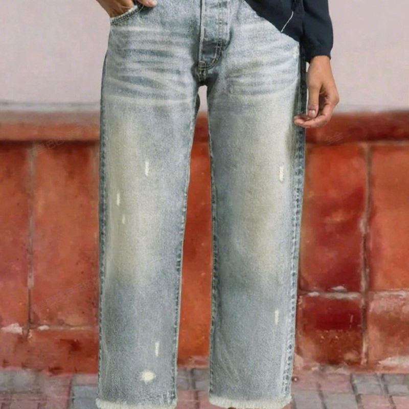Women's Retro Straight-Leg Cropped Jeans | Soft Comfort Stretch Denim Jeans