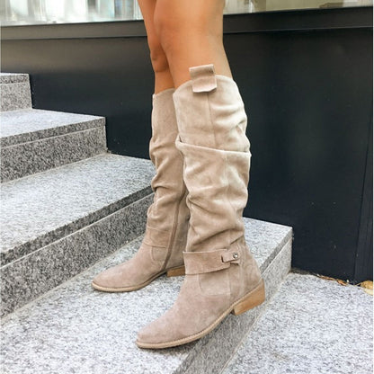 Ava - Fashionable Suede Mid-Calf Boots for women