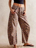 Beth | Relaxed Barrel-Leg Denim Jeans, Mid-Rise Ankle Crop