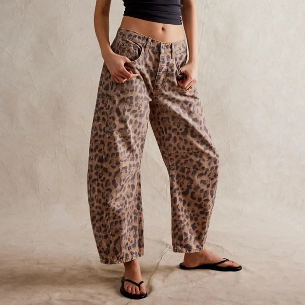 Beth | Relaxed Barrel-Leg Denim Jeans, Mid-Rise Ankle Crop