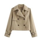 Eugenia | Cropped Double-Breasted Trench Coat