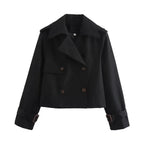 Eugenia | Cropped Double-Breasted Trench Coat