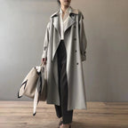 Katherine | Double-Breasted Belted Long Trench Coat