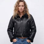 Verena | Cropped Aviator Bomber Jacket