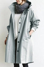 Maisie | Oversized Hooded Button-Front Coat