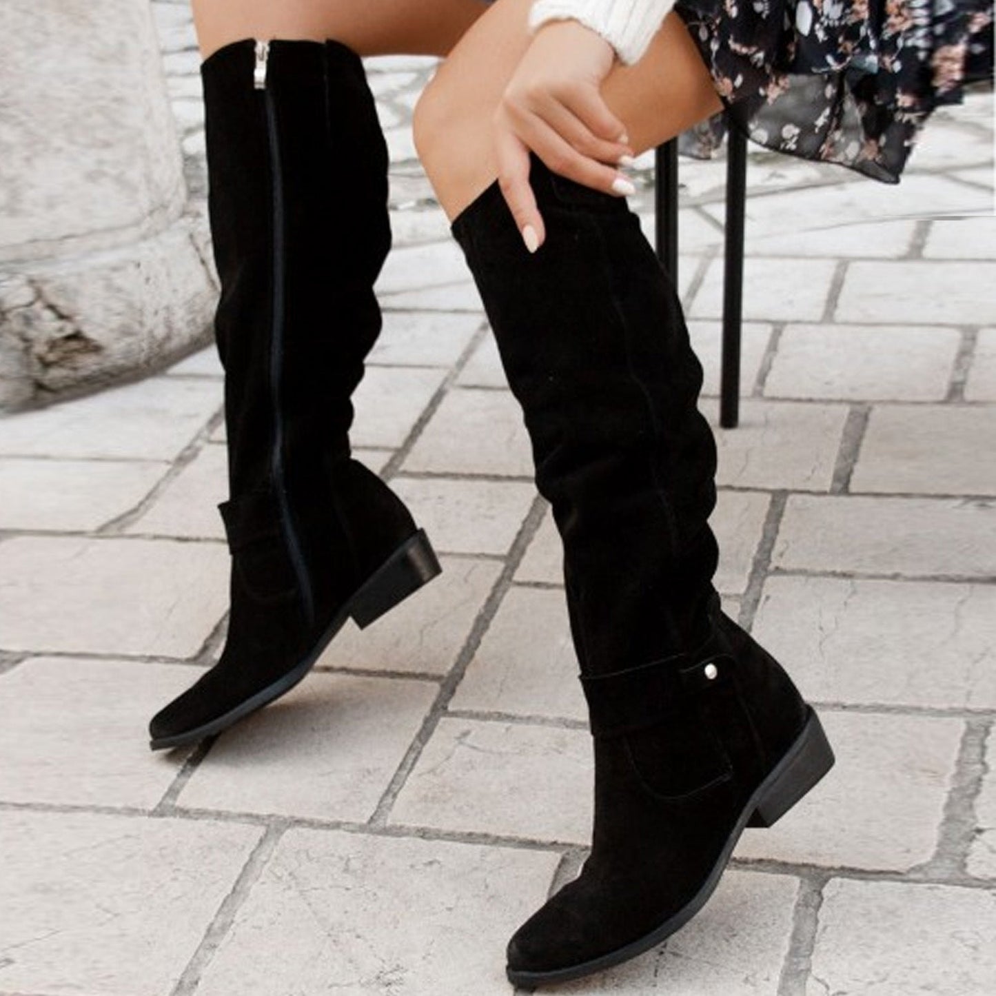 Ava - Fashionable Suede Mid-Calf Boots for women